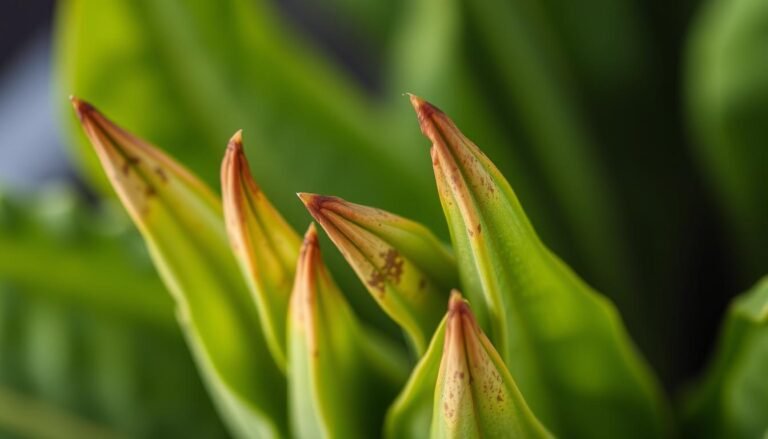 puntas marrones plantas